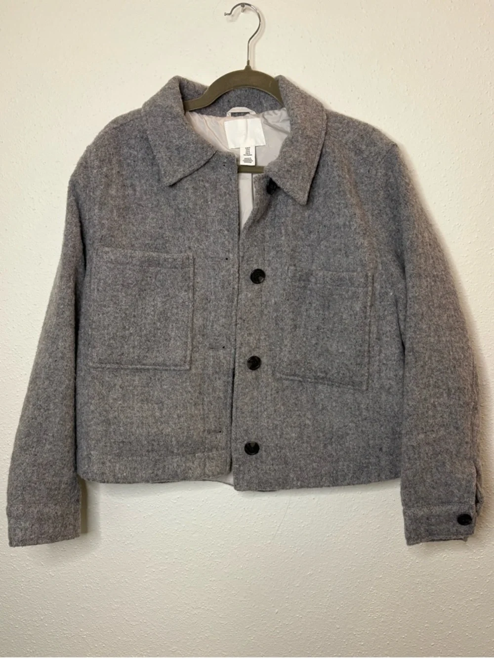 H&M Grey Button-Front Jacket - Picture 1 of 3
